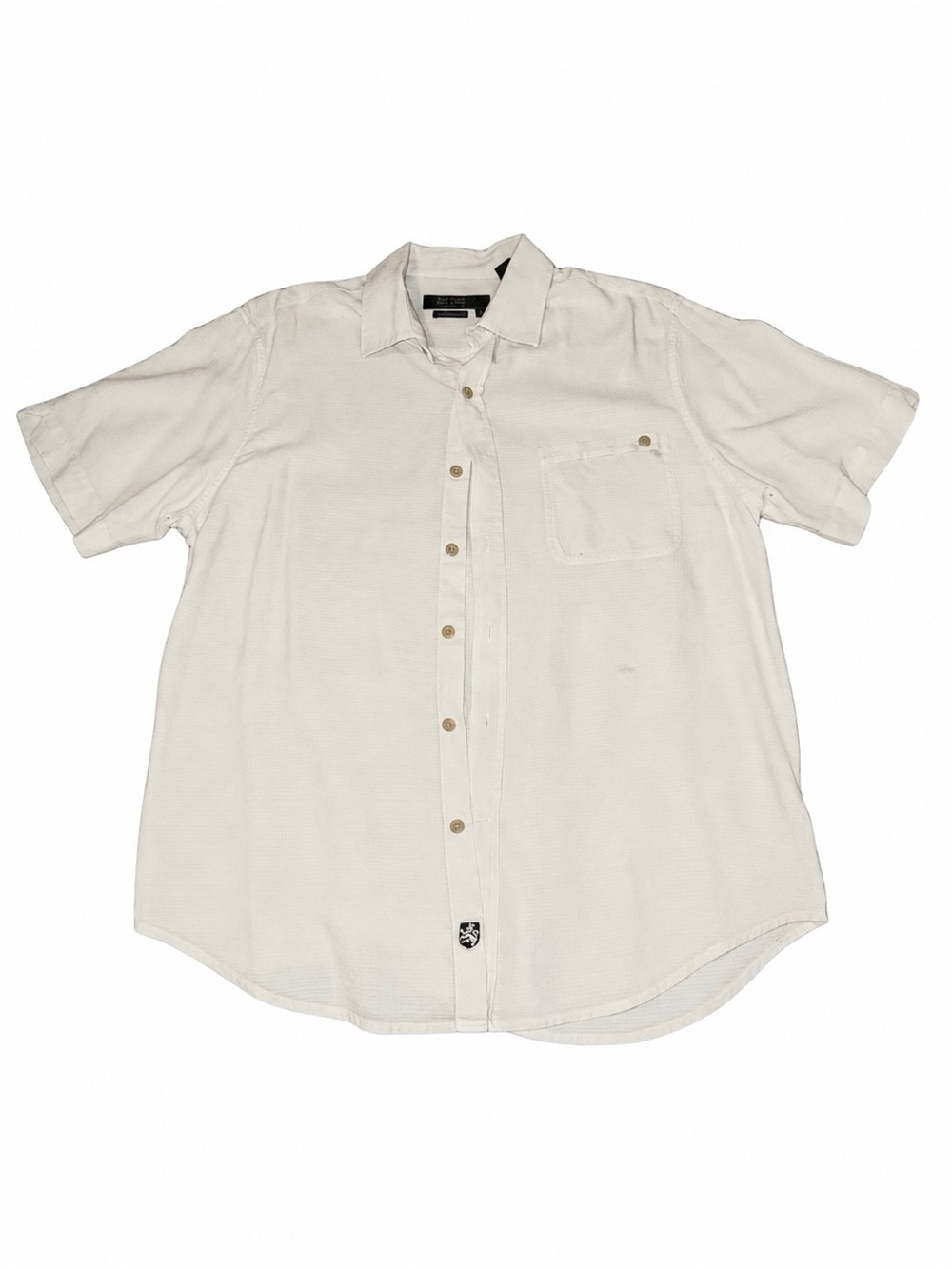 Nat Nast Cream Short Sleeve Button-Down Shirt